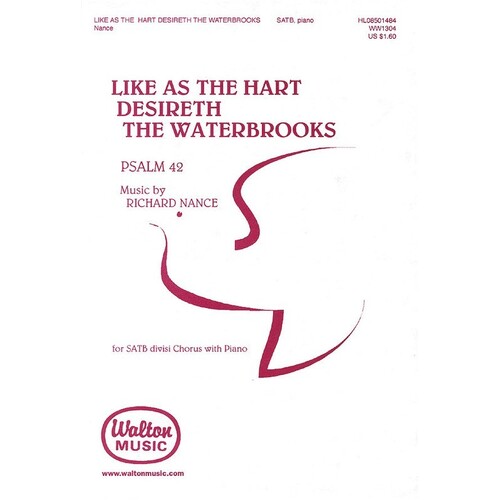 Like As The Hart Desireth The Waterbrooks SATB (Octavo)