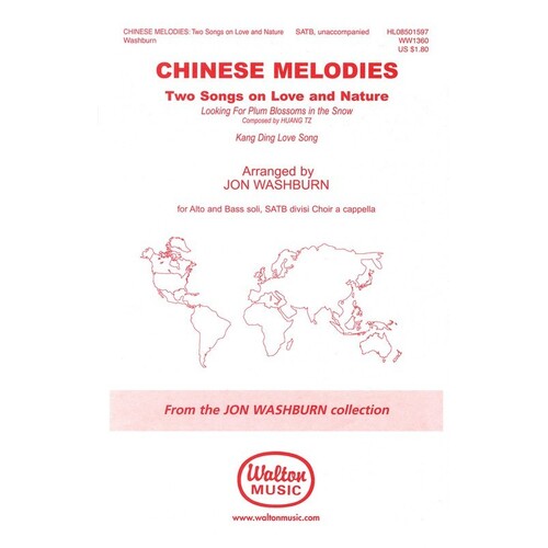 Chinese Melodies Love And Nature SATB A Capp (Octavo)