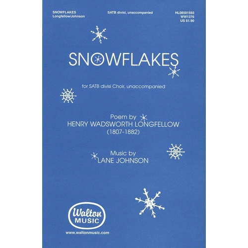Snowflakes SATB Divisi A Cappella Choral Score by Lane Johnson