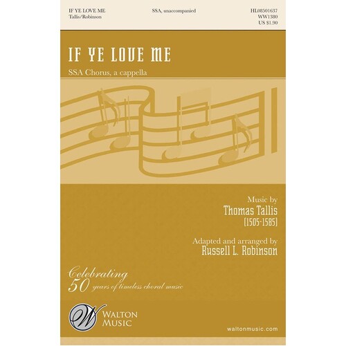 If Ye Love Me SSA A Cappella (Octavo)