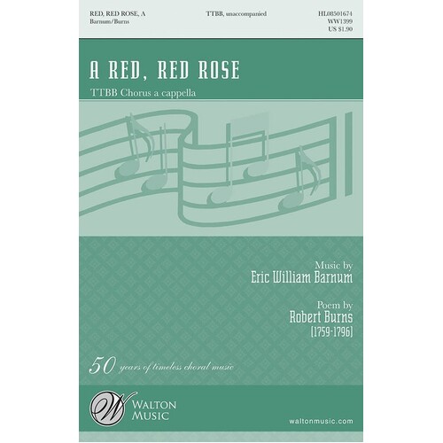 Red Red Rose TTBB A Cappella (Octavo)