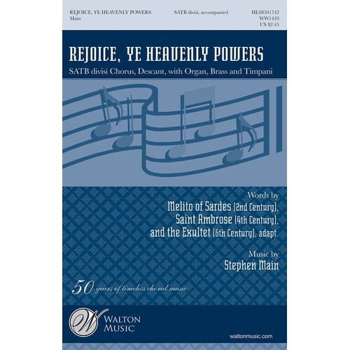 Rejoice Ye Heavenly Powers SATB (Octavo)