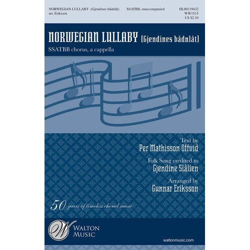 Norwegian Lullaby (Gjendines Badnlat) SATB Divis (Octavo)