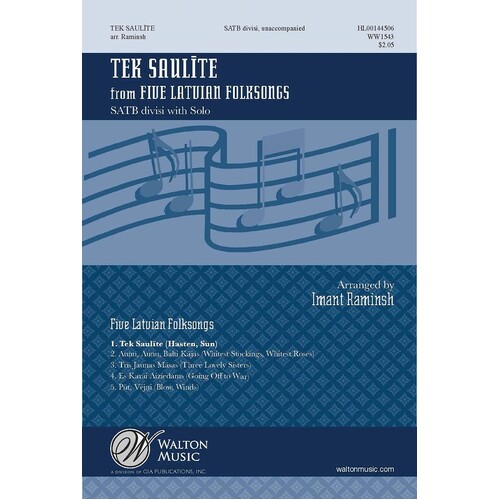 Tek Saulite SATB Divisi A Cappella