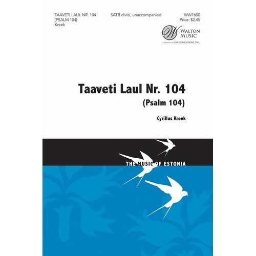 Taaveti Laul Nr 104 SATB Divisi A Cappella