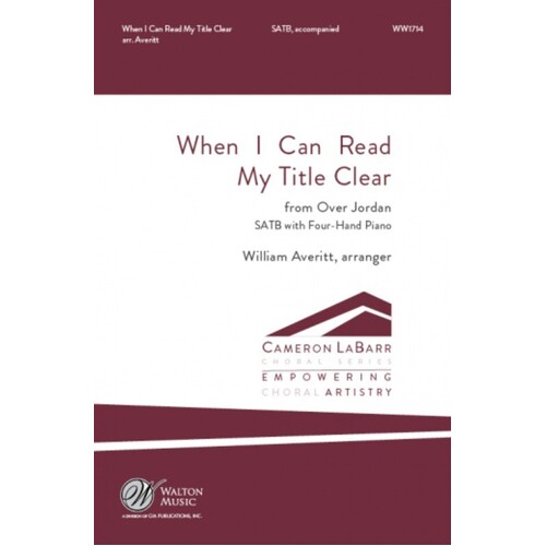 When I Can Read My Title Clear SATB (Octavo)