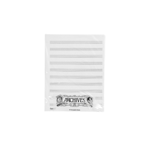 Archives Looseleaf Xerographic Manuscript Paper, 10 Stave, 50 Pages