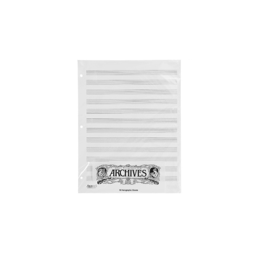 Archives Looseleaf Xerographic Manuscript Paper, 12 Stave, 50 Pages