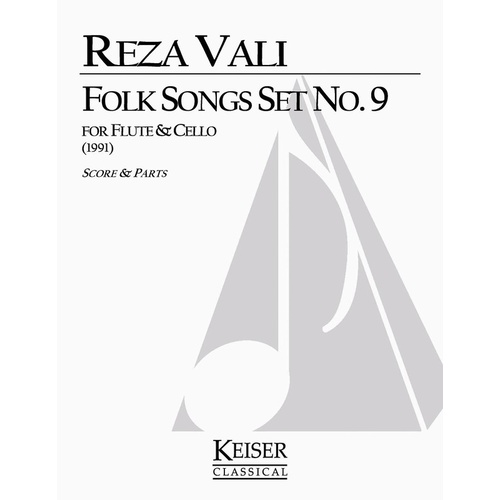 Folk Songs Set No 9 For Flute And Cello Score/Parts