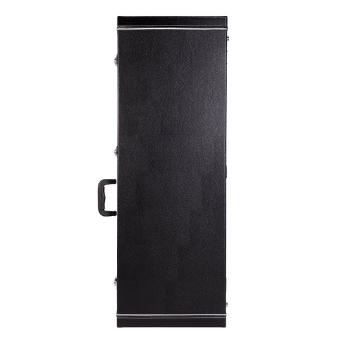 Crossfire Standard Rectangular JM and Jag-Style Offset Guitar Hard Case - Black Vinyl, Heavy Duty Plywood, Padded Interior, Accessories Compartment