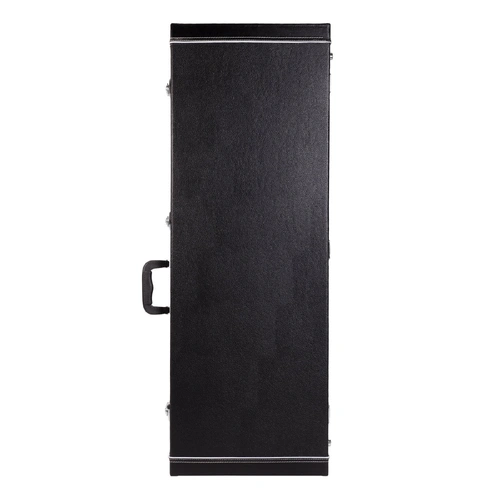Crossfire Standard Rectangular JM and Jag-Style Offset Guitar Hard Case - Black Vinyl, Heavy Duty Plywood, Plush Interior, Lockable Latch