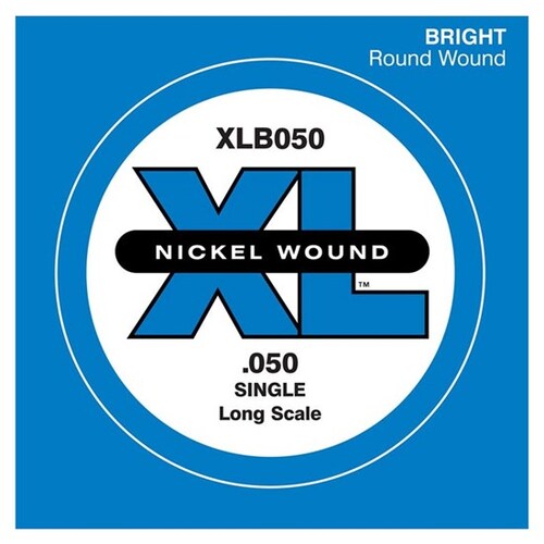 D'Addario XLB050 Nickel Wound Bass Guitar Single String Long Scale (.050)