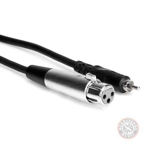 Hosa Unbalanced Interconnect, XLR3F to RCA, 10 ft