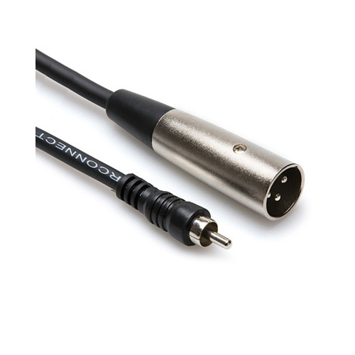 Hosa Unbalanced Interconnect, RCA to XLR3M, 15 ft