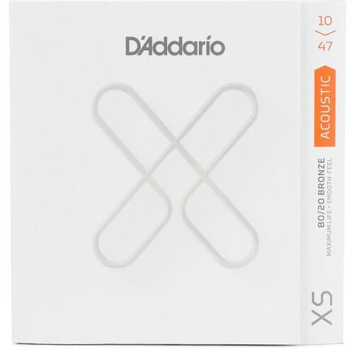 D'addario XS 80/20 Acoustic 3-Pack Coated Strings 10-47