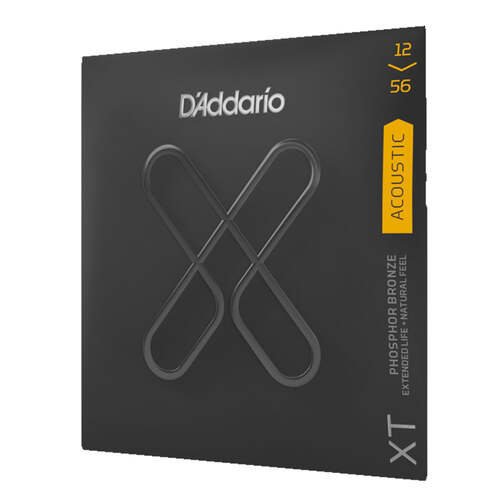 D'Addario XTAPB1256 Acoustic Guitar Strings XT Phosphor Bronze 12-56 Light Top/Medium Bottom
