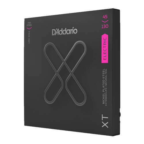 D'Addario XTB45130 Bass Guitar Strings 5-Str XT 45-130 Long Scale Regular Light