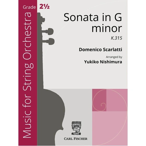 Scarlatti - Sonata in G Minor K315 for String Orchestra, Arr. Yukiko Nishimura, 41 Pages