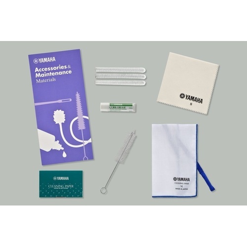 Yamaha Clarinet Maintenance Kit with Cork Grease, Cleaners, Swab, Brush, Cloth, and Manual