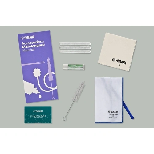 Yamaha Clarinet Maintenance Kit with Cork Grease, Cleaners, Swab, Brush, Cloth, and Manual