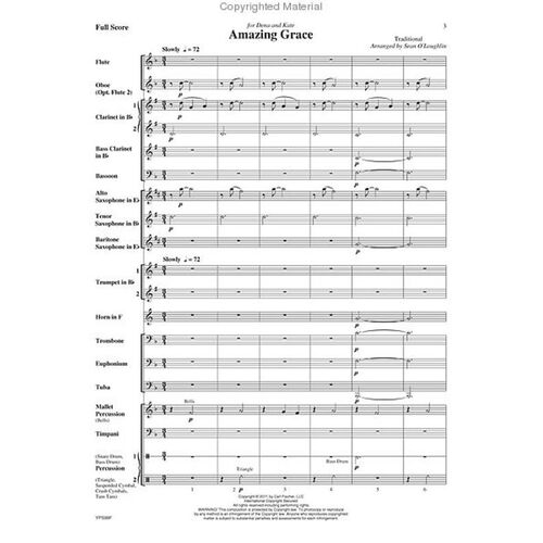 Amazing Grace Concert Band 2 Score Only
