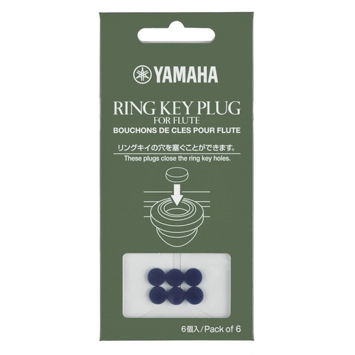 Yamaha Ring Key Plugs for Flute, Pack of 5, Silicone Rubber, 7.6 mm Diameter