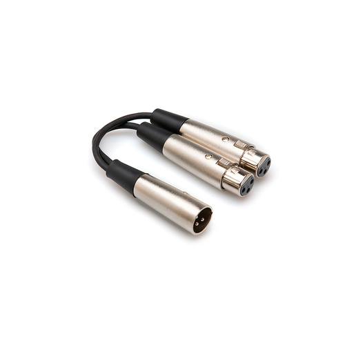 Hosa Y Cable, Dual XLR3F to XLR3M, 6 in