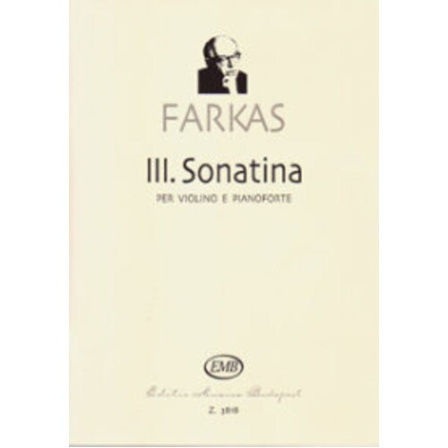 Sonatina No 3 Violin Piano 