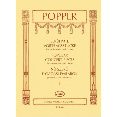 Popper - Popular Concert Pieces Book 2 Cello/Piano 