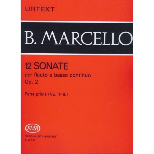 Sonatas 12 Op 2 Book 1 Flute (Or Tre Rec) Piano 