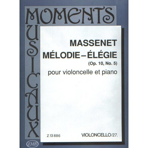 Melodie Elegie Op 10 No 5 Cello and Piano (Softcover Book)