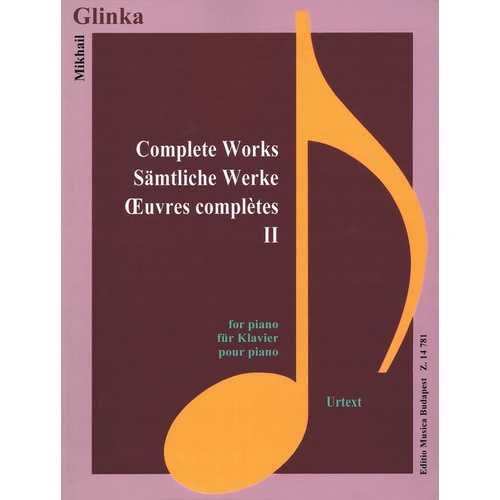 Glinka Complete Works Vol Ii Ed Bouzovkin