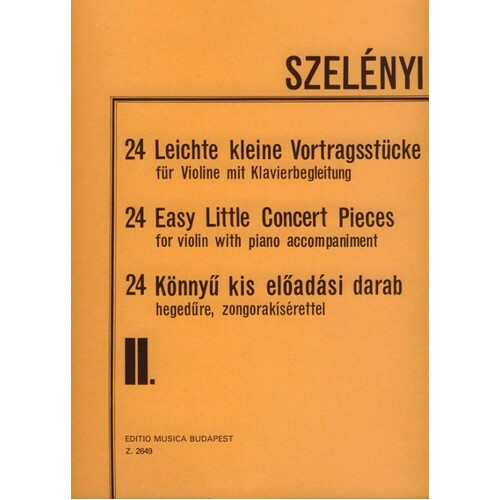 Easy Little Concert Pieces 24 Book 1 Violin/Piano 