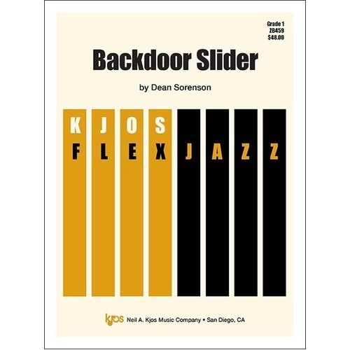 Backdoor Slider - Jazz Ensemble Score and Parts by Dean Sorenson, 40 Pages, FlexJazz Series, Duration 2:05