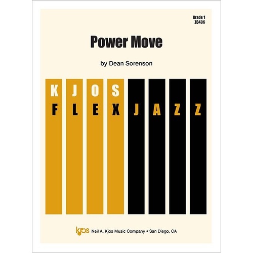 Power Move by Dean Sorenson for Jazz Ensemble - Score and Parts, 40 Pages, Published by Neil A. Kjos Music Company