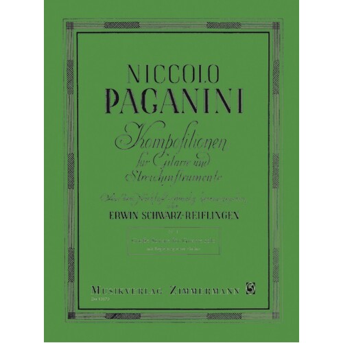 Paganini - Grand Sonata A Major Violin/Guitar (Softcover Book)