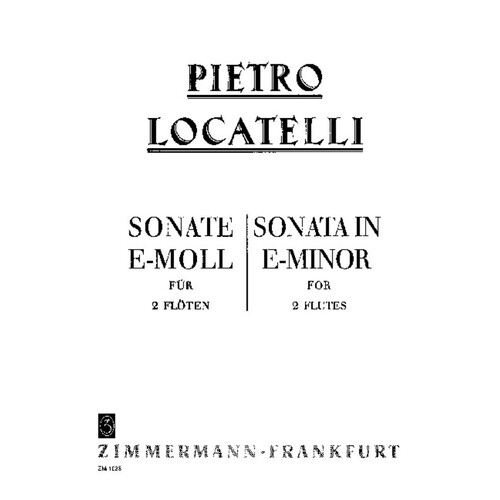 Locatelli - Sonata E Minor For 2 Flutes (Softcover Book)