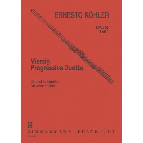 Koehler - Progressive Duets Op 55 Book 1 2 Flutes (Softcover Book)