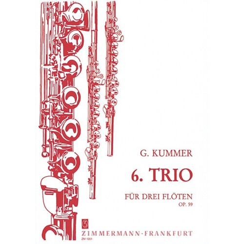 Kummer - Trio Op 59 No 6 For 3 Flutes (Softcover Book)