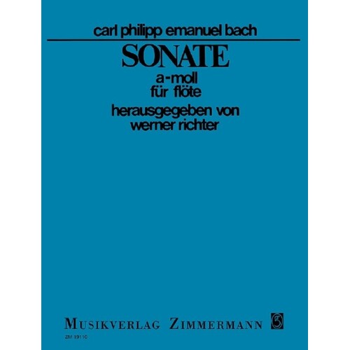 Cpe Bach - Sonata A Minor Wq 132 Flute Solo (Softcover Book)