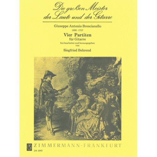 Brescianello - 4 Partitas For Solo Guitar (Softcover Book)