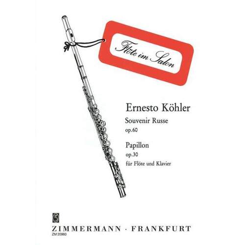 Souvenir Russian Op 60 and Papillon Op 30 Flute/Piano (Softcover Book)