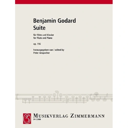 Godard Suite Op 116 for Flute and Piano, Edited by Peter Anspacher, Woodwind Grade 5-8, Zimmermann, 1 Page