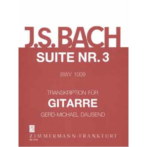 Bach - Suite No 3 Bwv 1009 Guitar Arr Dausend (Softcover Book)