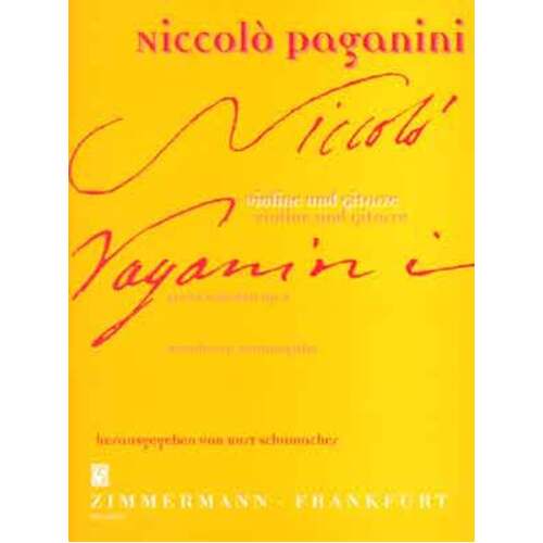 Paganini - 6 Sonatas Op 2 Violin/Guitar (Softcover Book)